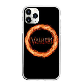 Чехол для iPhone 11 Pro матовый с принтом Valheim - огненный круг в Белгороде, Силикон |  | valheim | вальхейм | викинги | игра | компьютерный | круг | логотип | минимализм | огненный | огонь | подарок | черный