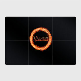 Магнитный плакат 3Х2 с принтом Valheim - огненный круг в Белгороде, Полимерный материал с магнитным слоем | 6 деталей размером 9*9 см | valheim | вальхейм | викинги | игра | компьютерный | круг | логотип | минимализм | огненный | огонь | подарок | черный