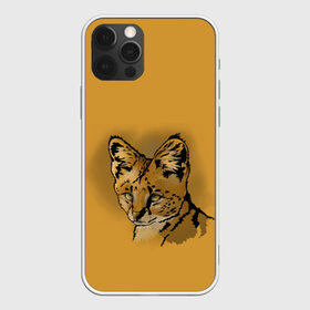Чехол для iPhone 12 Pro Max с принтом Сервал в Белгороде, Силикон |  | Тематика изображения на принте: африка | графика | дикий мир | животное | кошка | персонаж | природа | рисунок | хищник