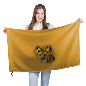 Флаг 3D с принтом Сервал в Белгороде, 100% полиэстер | плотность ткани — 95 г/м2, размер — 67 х 109 см. Принт наносится с одной стороны | африка | графика | дикий мир | животное | кошка | персонаж | природа | рисунок | хищник
