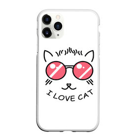 Чехол для iPhone 11 Pro Max матовый с принтом I Love cat (я люблю котов) в Белгороде, Силикон |  | Тематика изображения на принте: 8 марта | cat | i love you | kiss | love | губы | девушке | день влюбленных | зубы | киса | кот | котик | коты | люблю котов | любовь | любтмой | марта | очки | поцелуй | розовые губы | розовый | страсть | течет