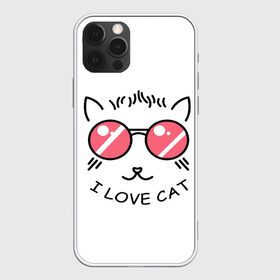 Чехол для iPhone 12 Pro Max с принтом I Love cat (я люблю котов) в Белгороде, Силикон |  | Тематика изображения на принте: 8 марта | cat | i love you | kiss | love | губы | девушке | день влюбленных | зубы | киса | кот | котик | коты | люблю котов | любовь | любтмой | марта | очки | поцелуй | розовые губы | розовый | страсть | течет