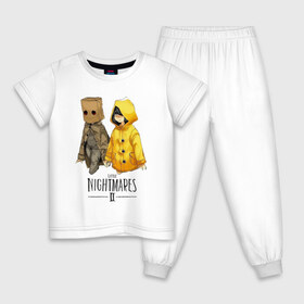 Детская пижама хлопок с принтом Little Nightmares 2 в Белгороде, 100% хлопок |  брюки и футболка прямого кроя, без карманов, на брюках мягкая резинка на поясе и по низу штанин
 | little nightmares | игра | страшилка | страшная игра | ужас | хоррор