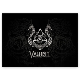 Поздравительная открытка с принтом Valheim в Белгороде, 100% бумага | плотность бумаги 280 г/м2, матовая, на обратной стороне линовка и место для марки
 | valheim | viking | валхейм | викинги | игры