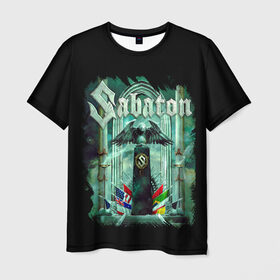 Мужская футболка 3D с принтом SABATON в Белгороде, 100% полиэфир | прямой крой, круглый вырез горловины, длина до линии бедер | dark | hardcore | heroes | history | metal | music | punk | rock | sabaton | sweden | war | война | герои | история | музыка | рок | сабатон | швеция