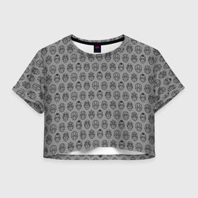 Женская футболка Crop-top 3D с принтом Maelstrom в Белгороде, 100% полиэстер | круглая горловина, длина футболки до линии талии, рукава с отворотами | gang | банда | киберпанк | мальстрем | модификации | пирсинг