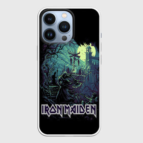 Чехол для iPhone 13 Pro с принтом IRON MAIDEN в Белгороде,  |  | black | dark | death | fantasy | hardcore | heavy metal | iron maiden | metal | music | rock | skuul | usa | метал | музыка | рок | скелет | фентези | череп | черный