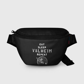 Поясная сумка 3D с принтом Eat Sleep Valheim Repeat в Белгороде, 100% полиэстер | плотная ткань, ремень с регулируемой длиной, внутри несколько карманов для мелочей, основное отделение и карман с обратной стороны сумки застегиваются на молнию | elder | loki | odin | the | thor | valheim | биврёст | валхейм | вальхейм | викинги | всеотец | дракар | древний | древо | ётун | йотун | локи | мира | один | тор | фенир | хель | черный лес | эйктюр