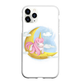 Чехол для iPhone 11 Pro матовый с принтом Единорог в Белгороде, Силикон |  | девочке | деь | единорогпоки | конь | лошадь | луна | месяц | мультик | мультфильм | небо | ночь | облако | радуга | ребенку | счастье