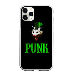 Чехол для iPhone 11 Pro матовый с принтом punky trashcat в Белгороде, Силикон |  | punk. | trashcat | животные | ирокез | опоссум | панк