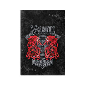 Обложка для паспорта матовая кожа с принтом Valheim в Белгороде, натуральная матовая кожа | размер 19,3 х 13,7 см; прозрачные пластиковые крепления | valheim | viking | валхейм | викинги | игры