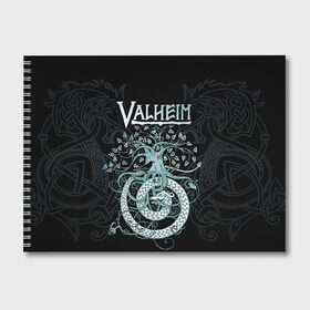Альбом для рисования с принтом Valheim в Белгороде, 100% бумага
 | матовая бумага, плотность 200 мг. | valheim | viking | валхейм | викинги | игры