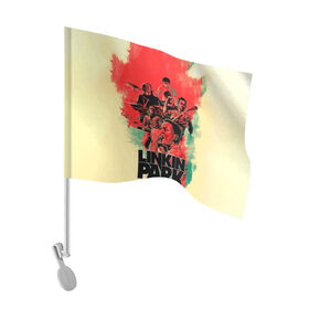 Флаг для автомобиля с принтом LINKIN PARK в Белгороде, 100% полиэстер | Размер: 30*21 см | chester | hardcore | linknin park | music | punk | rip | rock | usa | линкин парк | музыка | панк | рок | честер беннингтон