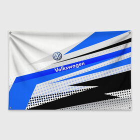 Флаг-баннер с принтом Volkswagen в Белгороде, 100% полиэстер | размер 67 х 109 см, плотность ткани — 95 г/м2; по краям флага есть четыре люверса для крепления | auto | sport | volkswagen | авто | автомобили | автомобиль | автомобильные | бренд | внедорожники | легковые | марка | пикапы | спорт