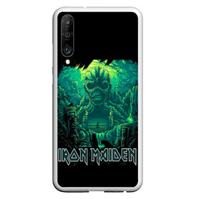 Чехол для Honor P30 с принтом IRON MAIDEN в Белгороде, Силикон | Область печати: задняя сторона чехла, без боковых панелей | Тематика изображения на принте: black | dark | death | fantasy | hardcore | heavy metal | iron maiden | metal | music | rock | skuul | usa | метал | музыка | рок | скелет | фентези | череп | черный