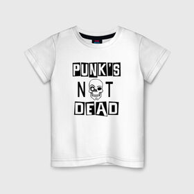 Детская футболка хлопок с принтом Панки в Белгороде, 100% хлопок | круглый вырез горловины, полуприлегающий силуэт, длина до линии бедер | punk | punks not dead | rock | sons of anarchy | анархия | группа | летов | логотип | музыка | надпись | панк | панк рок | прикольная | рок | свобода | хаос