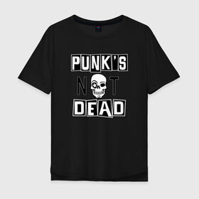 Мужская футболка хлопок Oversize с принтом Панки в Белгороде, 100% хлопок | свободный крой, круглый ворот, “спинка” длиннее передней части | punk | punks not dead | rock | sons of anarchy | анархия | группа | летов | логотип | музыка | надпись | панк | панк рок | прикольная | рок | свобода | хаос