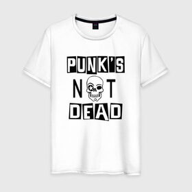 Мужская футболка хлопок с принтом Панки в Белгороде, 100% хлопок | прямой крой, круглый вырез горловины, длина до линии бедер, слегка спущенное плечо. | punk | punks not dead | rock | sons of anarchy | анархия | группа | летов | логотип | музыка | надпись | панк | панк рок | прикольная | рок | свобода | хаос