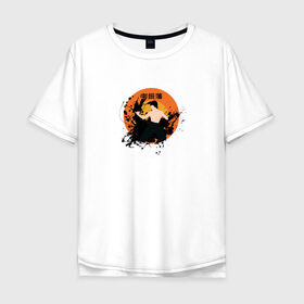 Мужская футболка хлопок Oversize с принтом Брюс Ли в Белгороде, 100% хлопок | свободный крой, круглый ворот, “спинка” длиннее передней части | актер | боевые искусства | боец | брызги | брюс ли | иероглифы | китайская знаменитость | краска