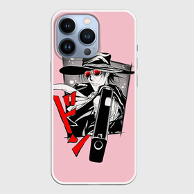 Чехол для iPhone 13 Pro с принтом Алукард на розовом фоне в Белгороде,  |  | anime | hellsing | алукард | аниме | анимэ | ван хеллсинг | интегра | миллениум | хэллсинг | хэлсинг