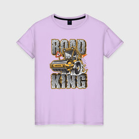 Женская футболка хлопок с принтом Король дорог в Белгороде, 100% хлопок | прямой крой, круглый вырез горловины, длина до линии бедер, слегка спущенное плечо | hip hop | высказывание | граффити | детская | дорог | идея | король | манера | мемы | монстры | разные | рисунок | символ | смайлик