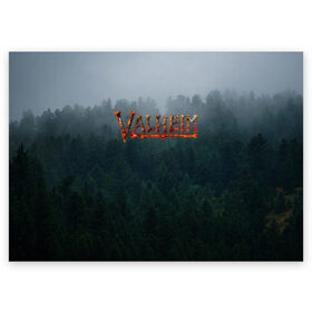 Поздравительная открытка с принтом Valheim в Белгороде, 100% бумага | плотность бумаги 280 г/м2, матовая, на обратной стороне линовка и место для марки
 | forest | ragnarok | rust | valhalla | valheim | viking | валхейм | вальгалла | вальхейм | варяг | викинг | викинги | выживалка | игра | лес | лесной | рагнарёк | раст | туман