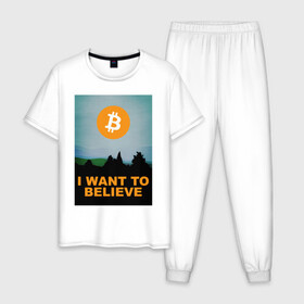 Мужская пижама хлопок с принтом БИТКОИН Я ВЕРЮ  в Белгороде, 100% хлопок | брюки и футболка прямого кроя, без карманов, на брюках мягкая резинка на поясе и по низу штанин
 | bitcoin | blockchain | btc | cardano | crypto | ethereum | polkadot | tether | xrp | бинанс | биткоин | блокчейн | валюта | деньги | криптовалюта | майнер | майнинг | цифровая валюта | цифровое золото | эфир