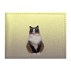 Обложка для студенческого билета с принтом персидская пушистая кошка в Белгороде, натуральная кожа | Размер: 11*8 см; Печать на всей внешней стороне | Тематика изображения на принте: ветеринар | градиент | домашний питомец | котейка | котик | коты | котэ | кошатник | кошатница | кошачьи | кошки | любитель животных | мяу | нэко | персидская | сиамская | смесь | шаблон