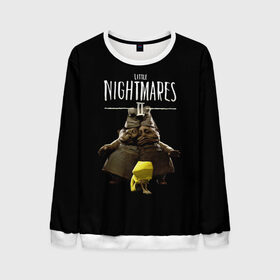 Мужской свитшот 3D с принтом Little Nightmares 2 близнецы в Белгороде, 100% полиэстер с мягким внутренним слоем | круглый вырез горловины, мягкая резинка на манжетах и поясе, свободная посадка по фигуре | little nightmares | little nightmares 2 | игра | литл нигмарес | литл нигмарес 2 | литл нигхтмарес | литл нигхтмарес 2 | ужас | хоррор | шестая