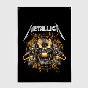 Постер с принтом Metallica в Белгороде, 100% бумага
 | бумага, плотность 150 мг. Матовая, но за счет высокого коэффициента гладкости имеет небольшой блеск и дает на свету блики, но в отличии от глянцевой бумаги не покрыта лаком | heavy metal | metal | metallica | группы | метал | металлика | музыка | рок | трэш метал | хєви метал