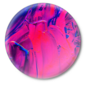 Значок с принтом Фон Pink and blue в Белгороде,  металл | круглая форма, металлическая застежка в виде булавки | tdrtrend | абстракция | краска на фоне | красочный фон | фон из краски