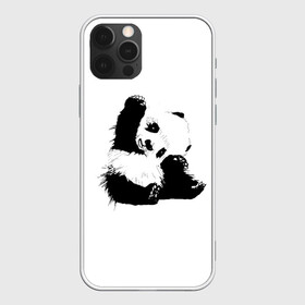 Чехол для iPhone 12 Pro Max с принтом Панда минимализм в Белгороде, Силикон |  | animal | bear | beast | black | minimalism | panda | white | белое | животное | зверь | краски | медведь | минимализм | панда | чернила | черно белое | черное