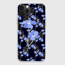 Чехол для iPhone 12 Pro Max с принтом Незабудки в Белгороде, Силикон |  | весна | кристаллы | незабудка | полевые цветы | цветы