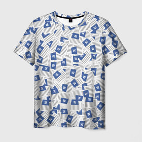 Мужская футболка 3D с принтом Документы Word в Белгороде, 100% полиэфир | прямой крой, круглый вырез горловины, длина до линии бедер | word | бухгалтер | ворд | документы | компьютер | офис | пк | работа | текст | файл