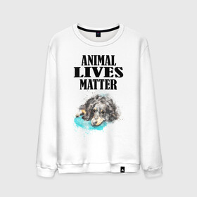 Мужской свитшот хлопок с принтом Animal lives matter в Белгороде, 100% хлопок |  | animal | animal lives matter | dog | животные | жизнь | жизнь животных имеет значение | пес