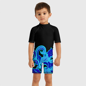 Детский купальный костюм 3D с принтом Синие волны, узор в Белгороде, Полиэстер 85%, Спандекс 15% | застежка на молнии на спине | abstract | art | japan style | nature | ocean | pattern | sea | summer | абстракция | арт | вода | волны | лето | море | морские | ночь | океан | орнамент | природа | рисунок | синий узор | узор | узор на черном | щупальца | японские вол