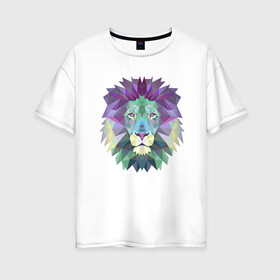 Женская футболка хлопок Oversize с принтом Царь зверей  в Белгороде, 100% хлопок | свободный крой, круглый ворот, спущенный рукав, длина до линии бедер
 | animal | beast | cat | cute | fluffy | hunter | lion | lion cub | lion king | mane | predator | red | tail | yellow | большая кошка | грива | животное | зверь | король лев | кот | лев | лёвушка | львенок | милый | муфаса | охотник | пушистый 