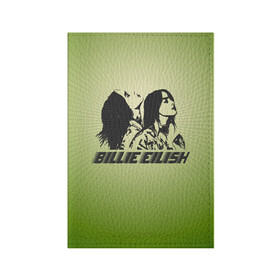 Обложка для паспорта матовая кожа с принтом Билли Айлиш в Белгороде, натуральная матовая кожа | размер 19,3 х 13,7 см; прозрачные пластиковые крепления | bad guy | billie | billie eilish | billieeilish | билли | билли айлиш