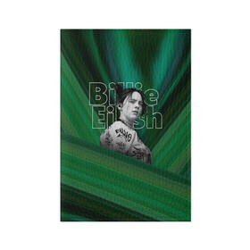 Обложка для паспорта матовая кожа с принтом Билли Айлиш в Белгороде, натуральная матовая кожа | размер 19,3 х 13,7 см; прозрачные пластиковые крепления | bad guy | billie | billie eilish | billieeilish | билли | билли айлиш