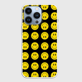 Чехол для iPhone 13 Pro с принтом Смайлики в Белгороде,  |  | emoji | smile | sticker | грусть | любовь | печаль | плачь | смайлики | стикеры | текстура | улыбка | эмоджи | эмодзи