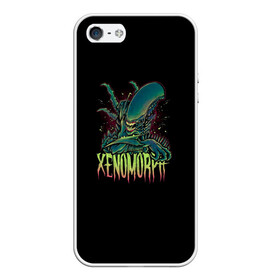 Чехол для iPhone 5/5S матовый с принтом XENOMORPH в Белгороде, Силикон | Область печати: задняя сторона чехла, без боковых панелей | 426 | alien | black | horror | predator | print | space | ufo | инопланитянин | космос | нло | принт | ужасы | хищник | черная | чужие | чужой