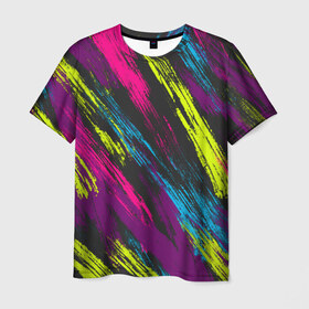 Мужская футболка 3D с принтом SUMMER 2021 в Белгороде, 100% полиэфир | прямой крой, круглый вырез горловины, длина до линии бедер | Тематика изображения на принте: абстракция | весна | краски | лето | полоски | разноцветное