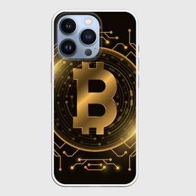 Чехол для iPhone 13 Pro с принтом ЗОЛОТОЙ БИТКОИН в Белгороде,  |  | bitcoin | blockchain | btc | cardano | crypto | ethereum | polkadot | tether | xrp | бинанс | биткоин | блокчейн | валюта | деньги | криптовалюта | майнер | майнинг | цифровая валюта | цифровое золото | эфир