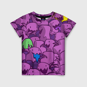 Детская футболка 3D с принтом ПикачушкА в Белгороде, 100% гипоаллергенный полиэфир | прямой крой, круглый вырез горловины, длина до линии бедер, чуть спущенное плечо, ткань немного тянется | purple | star crafts | зеленый | зубы | пикачу | уши | фиолетовый | чудики
