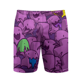 Мужские шорты спортивные с принтом ПикачушкА в Белгороде,  |  | purple | star crafts | зеленый | зубы | пикачу | уши | фиолетовый | чудики