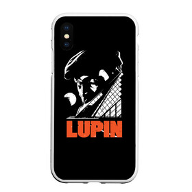 Чехол для iPhone XS Max матовый с принтом Lupin - Сериал Люпен в Белгороде, Силикон | Область печати: задняя сторона чехла, без боковых панелей | Тематика изображения на принте: lupin | netflix | детектив | логотип | люпен | люпин | люпэн | мужской | нетфликс | омар си | подарок | портрет | сериал | черный