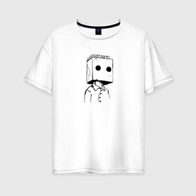 Женская футболка хлопок Oversize с принтом Little Nightmares 2 в Белгороде, 100% хлопок | свободный крой, круглый ворот, спущенный рукав, длина до линии бедер
 | little nightmares 2 | герой | игра | литл найтмер | персонаж