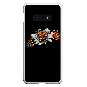 Чехол для Samsung S10E с принтом TIGER ART в Белгороде, Силикон | Область печати: задняя сторона чехла, без боковых панелей | Тематика изображения на принте: animal | beast | cat | cute | fluffy | hunter | lion | lion cub | lion king | mane | predator | red | tail | tiger | yellow | большая кошка | голова тигра | грива | животное | зверь | король лев | кот | милый | охотник | пушистый | тигр | тиг