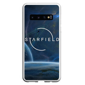 Чехол для Samsung Galaxy S10 с принтом Starfield в Белгороде, Силикон | Область печати: задняя сторона чехла, без боковых панелей | Тематика изображения на принте: bethesda game studios | bethesda softworks | звездное | космос | планеты