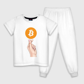 Детская пижама хлопок с принтом BITCOIN LOVE | БИТКОИН (Z) в Белгороде, 100% хлопок |  брюки и футболка прямого кроя, без карманов, на брюках мягкая резинка на поясе и по низу штанин
 | Тематика изображения на принте: binance coin | bitcoin | blockchain | btc | cardano | crypto | ethereum | litecoin | polkadot | tether | xrp | биткоин | блокчейн | валюта | деньги | криптовалюта | майнер | майнинг | цифровая валюта | цифровое золото | эфир